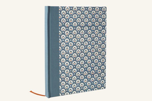 Diary blue with geometic pattern